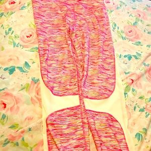 U.S. polo Capri pink print leggings